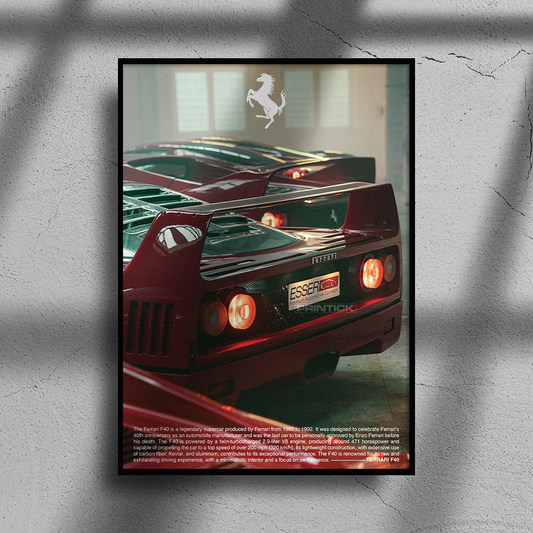 Ferrari F40 Poster