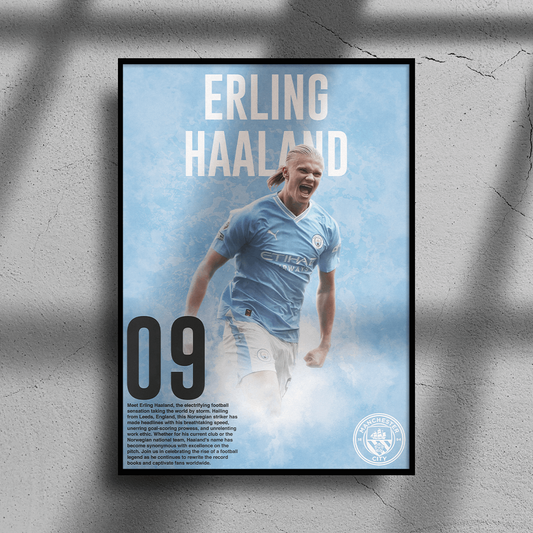 Man City Haaland Poster