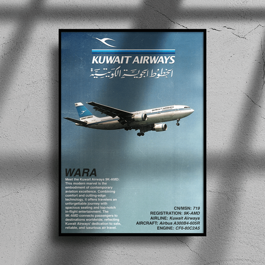 Kuwait Airways 9K-AMD Poster