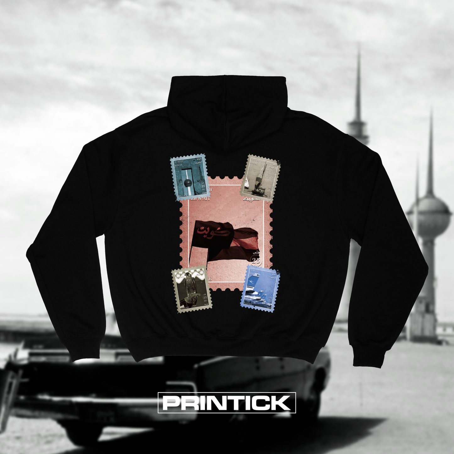 Kuwait Heritage Post Stamp Hoodie