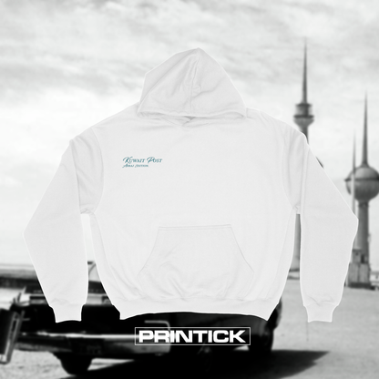 Kuwait Towers Stamp Hoodie – White Edition